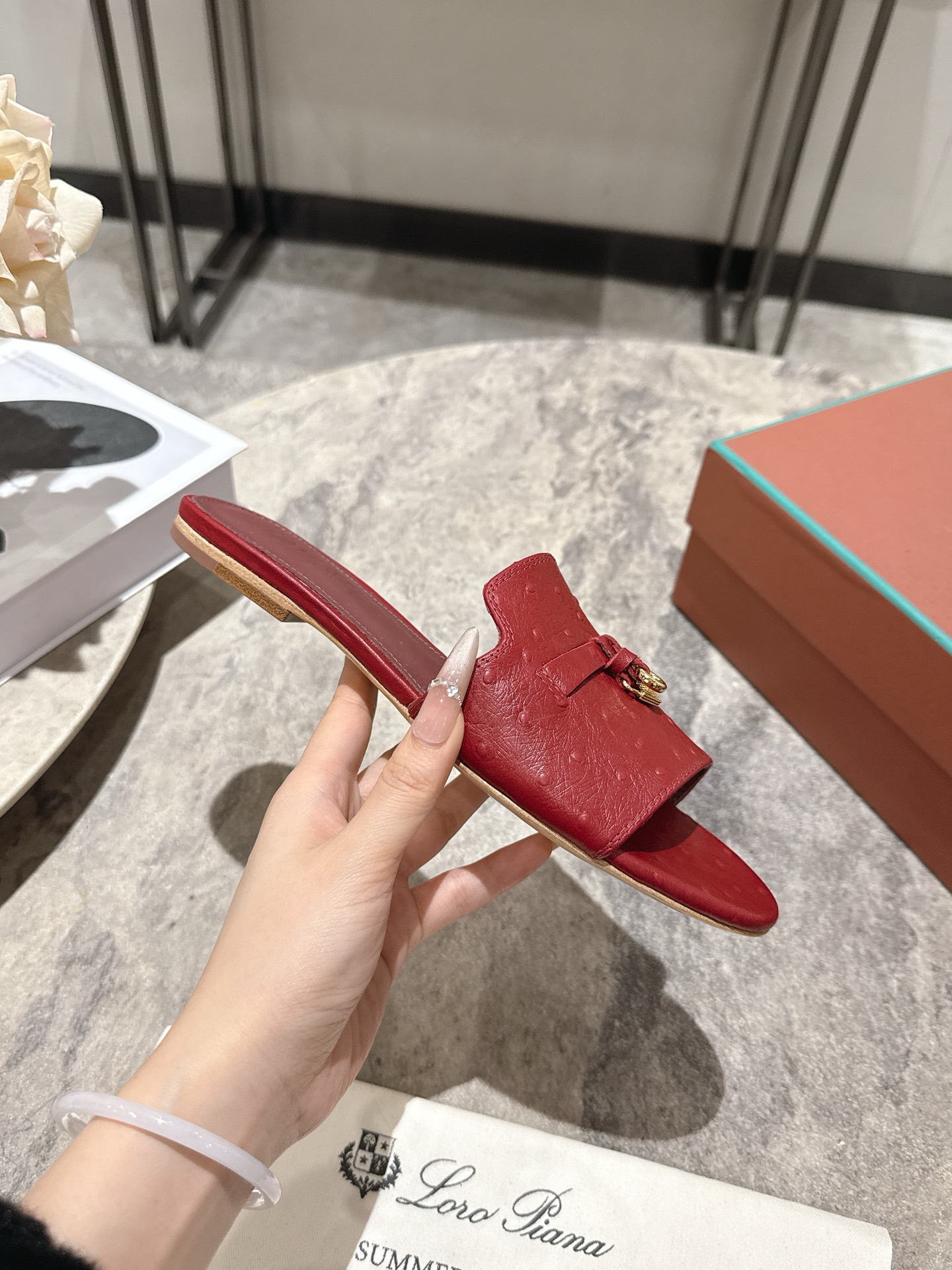 Loro Piana LP 로로 피아나 클래식 플랫/굽 뮬 슬리퍼 신발