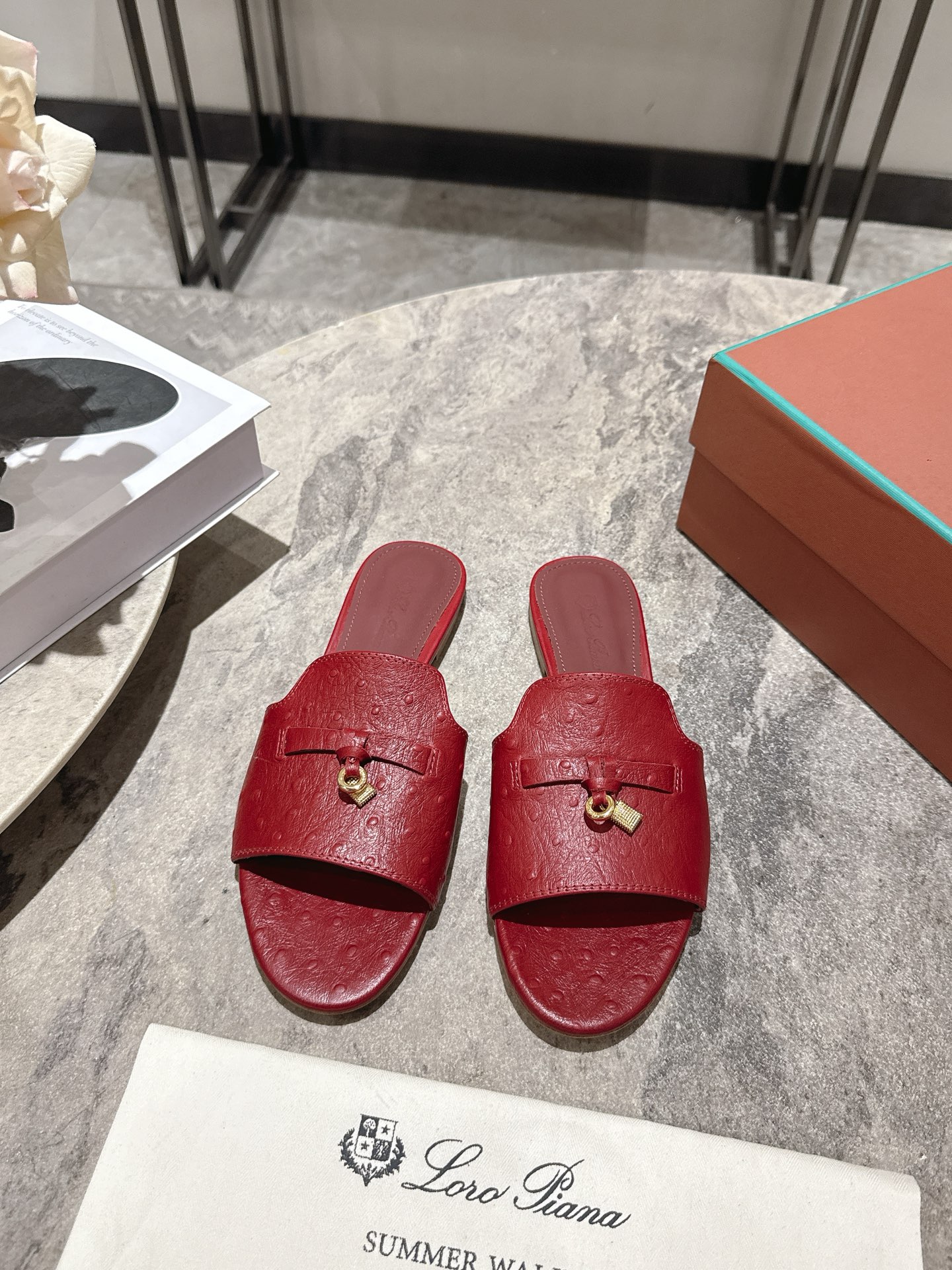 Loro Piana LP 로로 피아나 클래식 플랫/굽 뮬 슬리퍼 신발