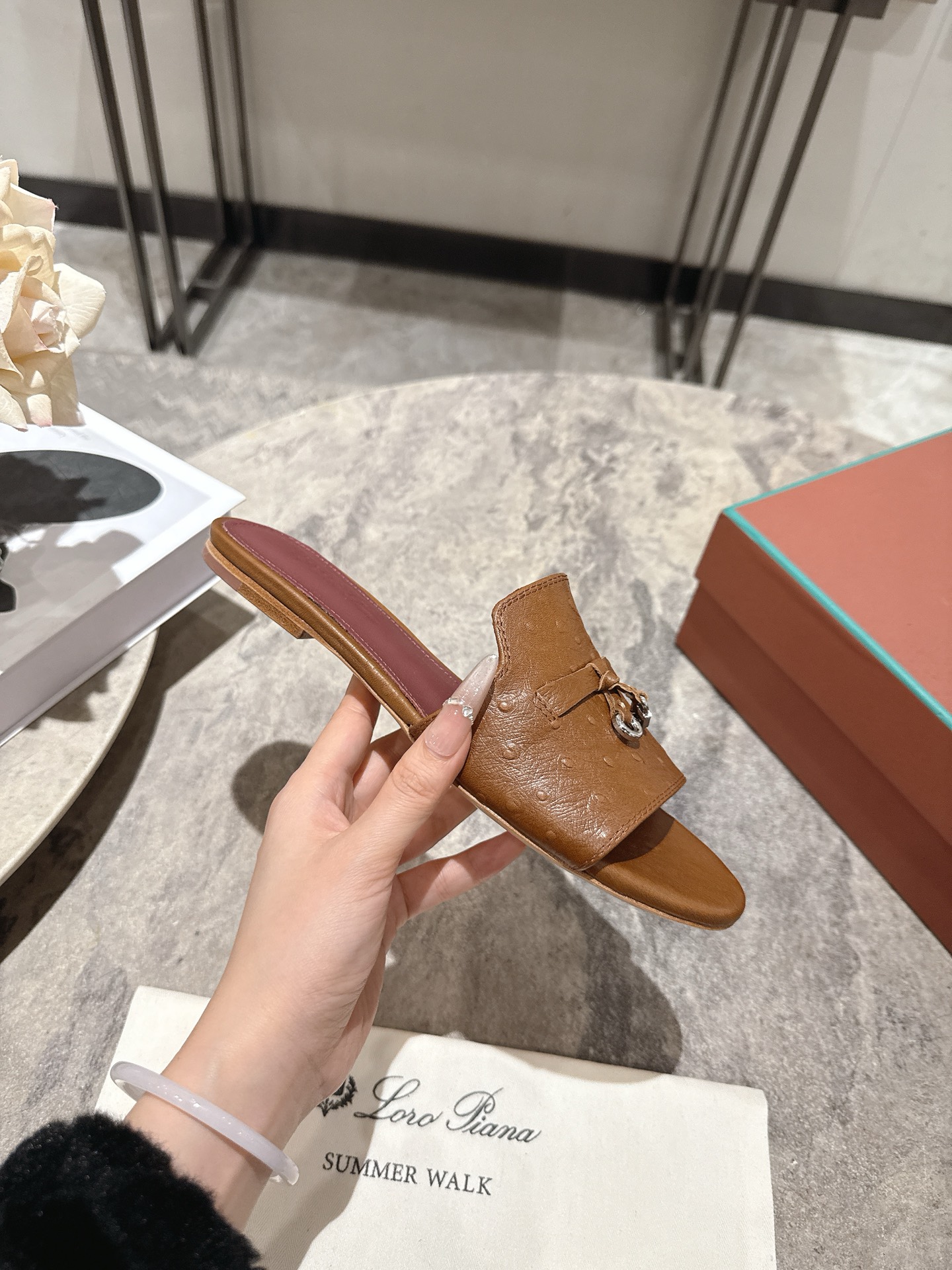 Loro Piana LP 로로 피아나 클래식 플랫/굽 뮬 슬리퍼 신발