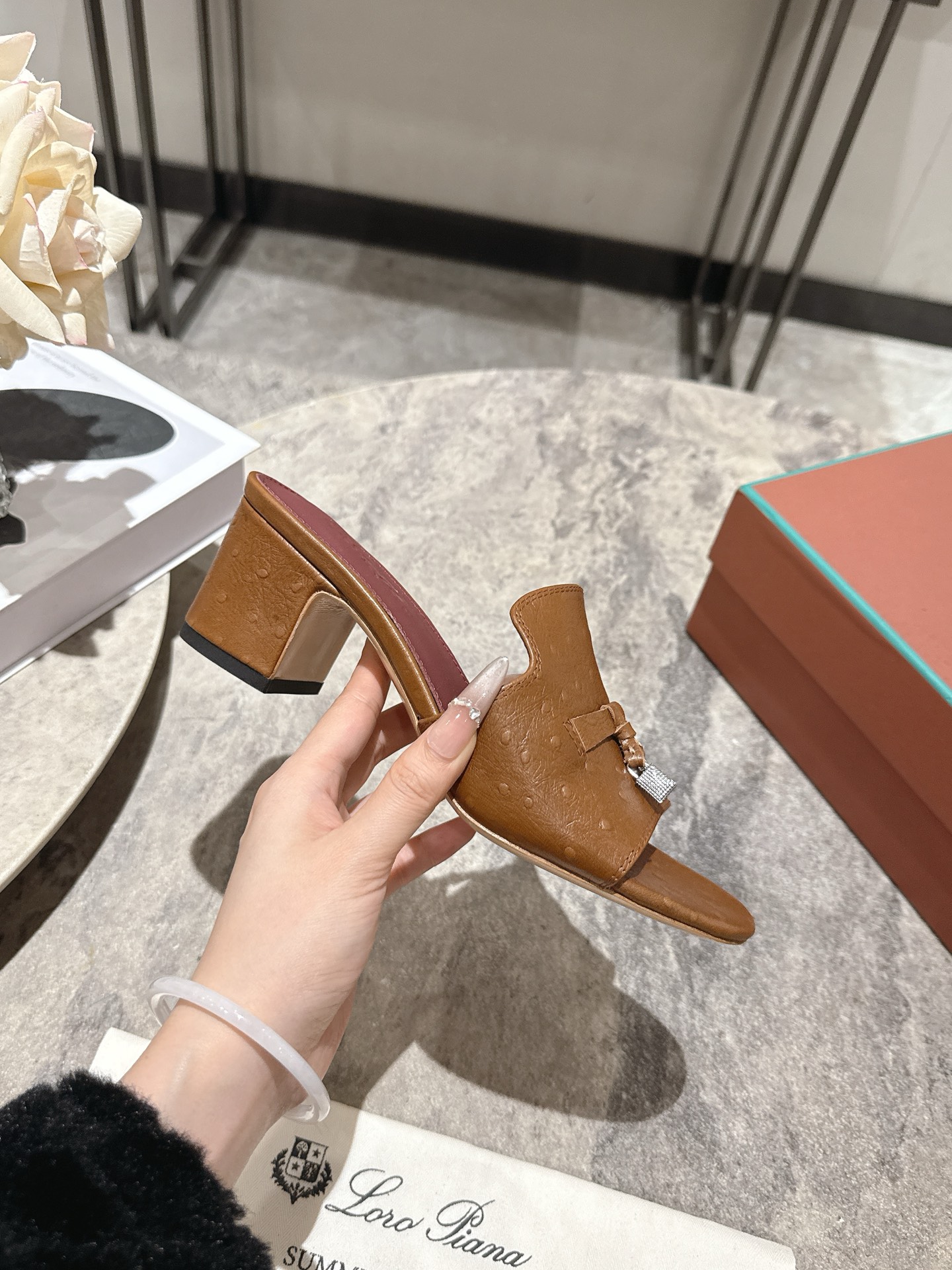 Loro Piana LP 로로 피아나 클래식 플랫/굽 뮬 슬리퍼 신발