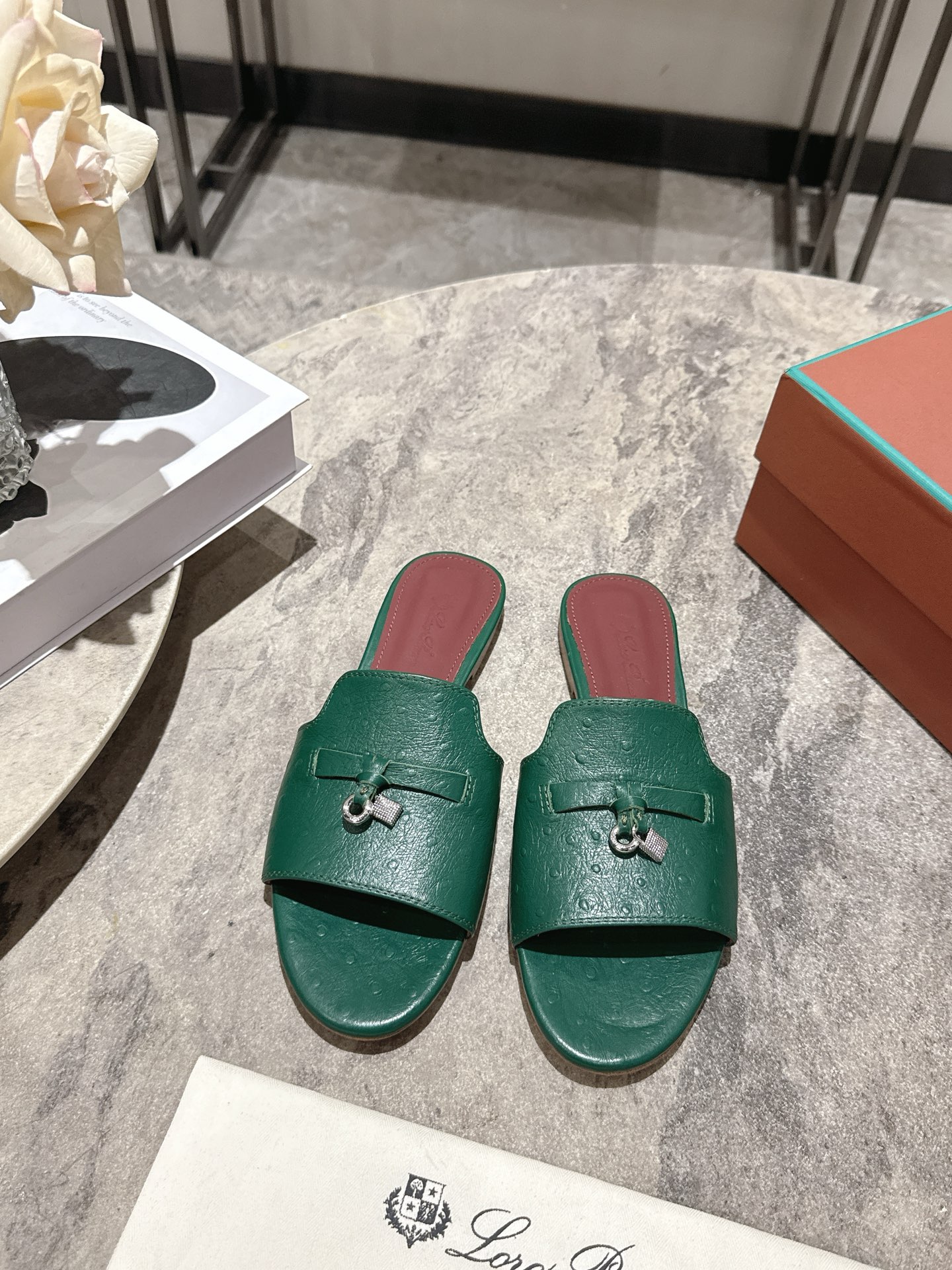 Loro Piana LP 로로 피아나 클래식 플랫/굽 뮬 슬리퍼 신발