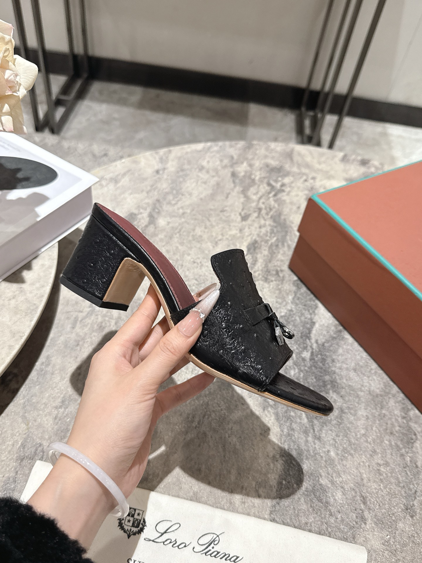 Loro Piana LP 로로 피아나 클래식 플랫/굽 뮬 슬리퍼 신발