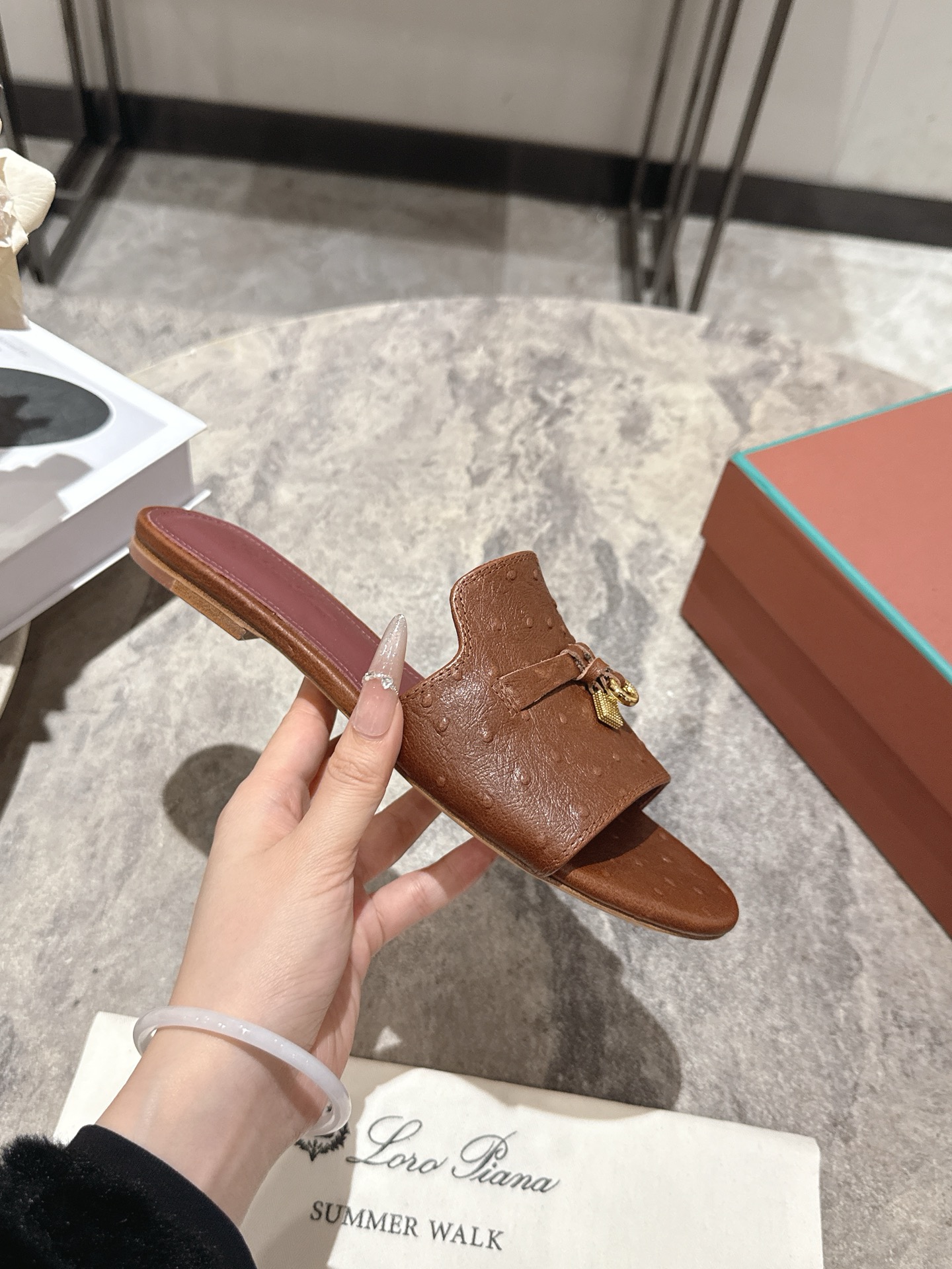 Loro Piana LP 로로 피아나 클래식 플랫/굽 뮬 슬리퍼 신발