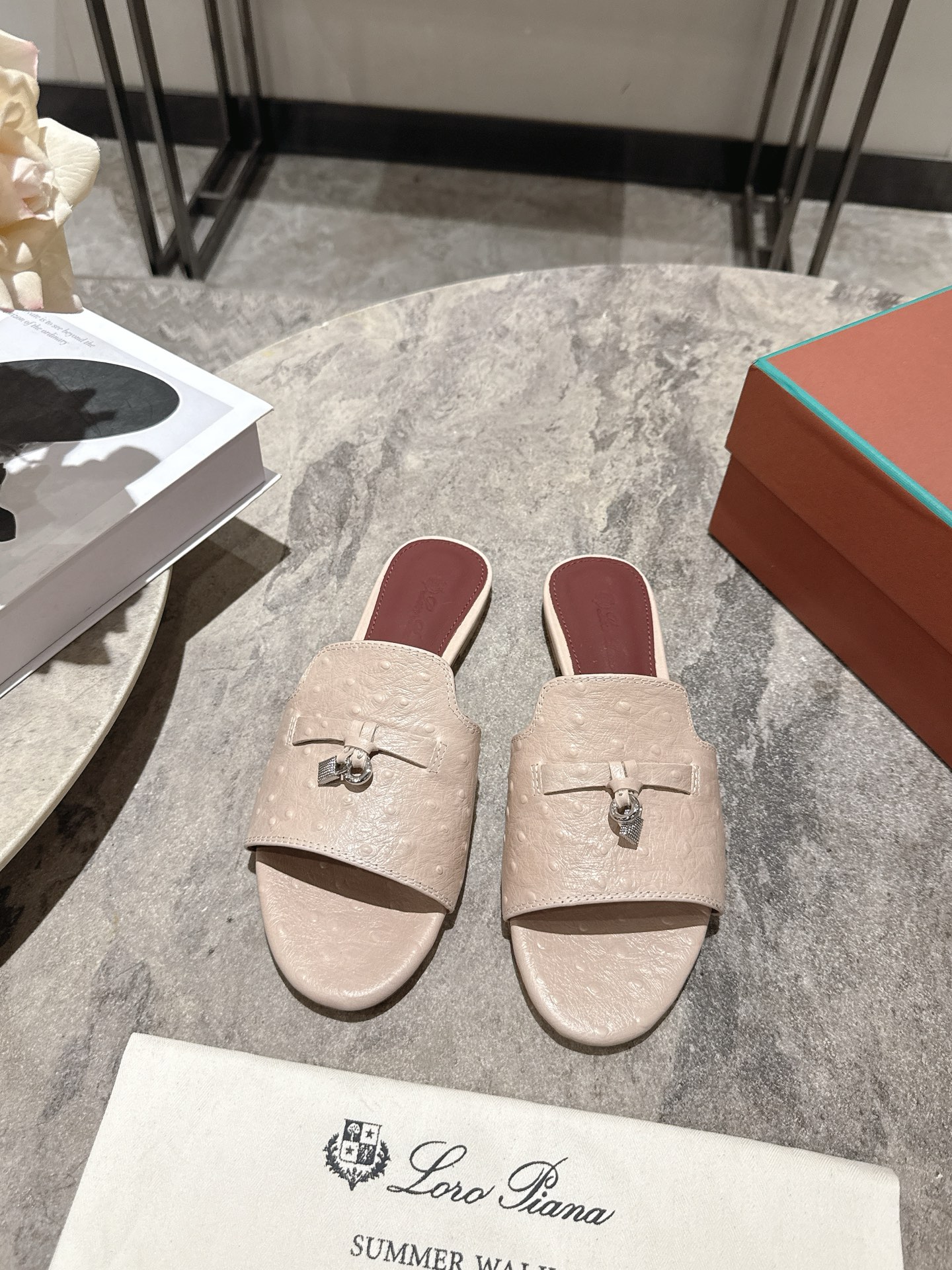 Loro Piana LP 로로 피아나 클래식 플랫/굽 뮬 슬리퍼 신발