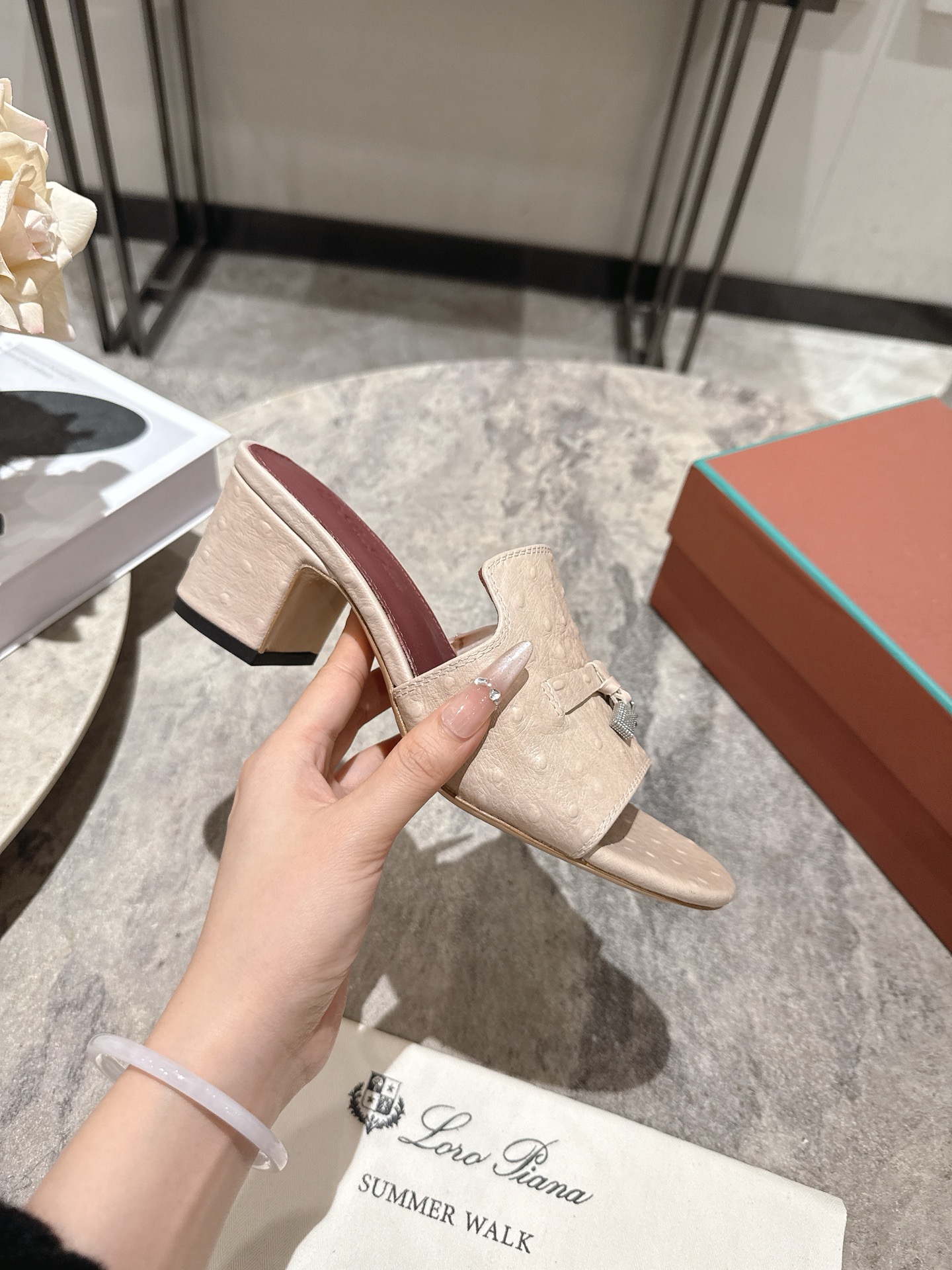 Loro Piana LP 로로 피아나 클래식 플랫/굽 뮬 슬리퍼 신발