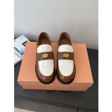 miumiu 미우미우 럭키 코인 레더 로퍼 구두 신발