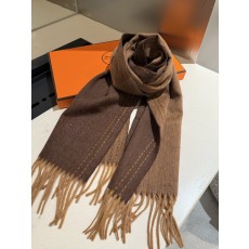 에르메스(HERMES) 더블 스트라이프 롱 머플러 목도리 스카프