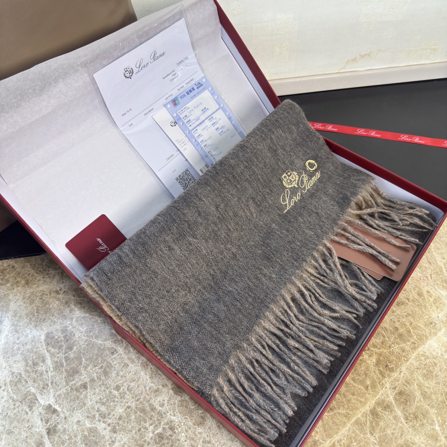 로로피아나(Loro Piana) 더블페이스 캐시미어 머플러 목도리 스카프