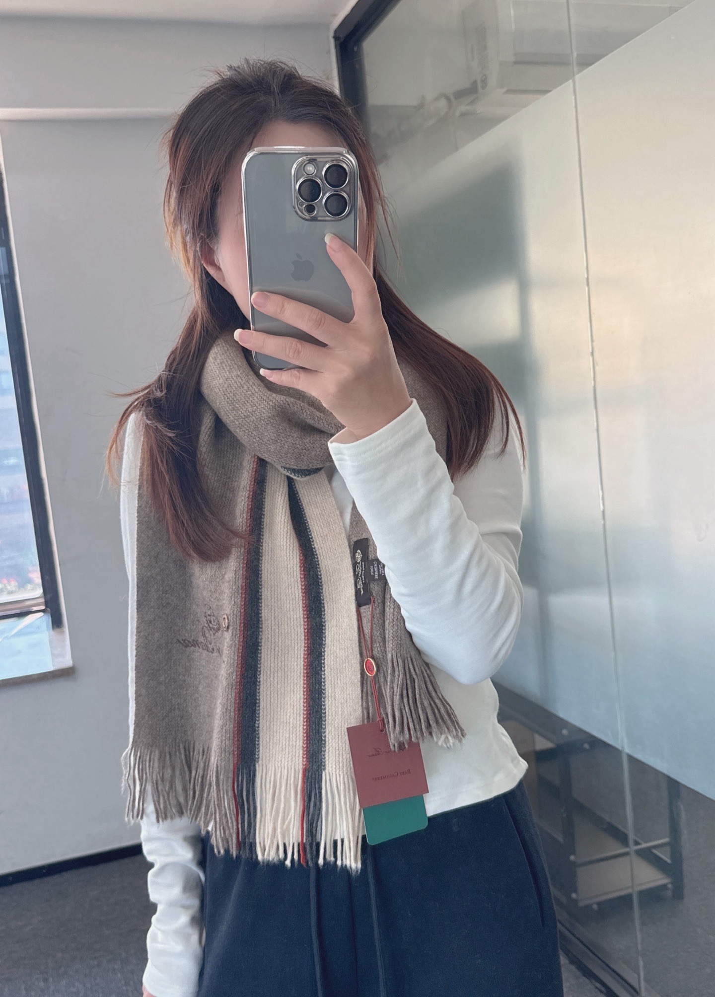 로로피아나(Loro Piana) 캐시미어 니트 머플러 목도리 스카프