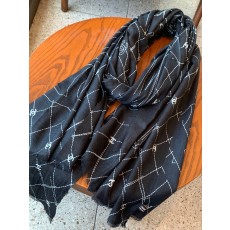 샤넬(CHANEL) 캐시미어 라인 아트 숄 목도리 스카프