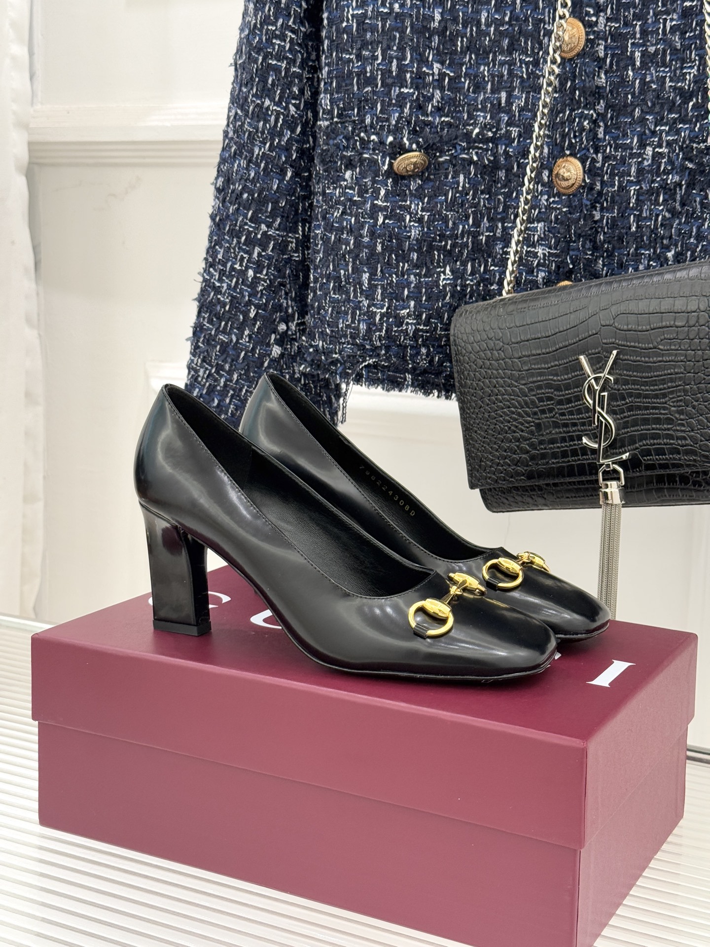 Gucci 구찌 클래식 홀스빗 청키 힐 펌프스 힐 구두 신발