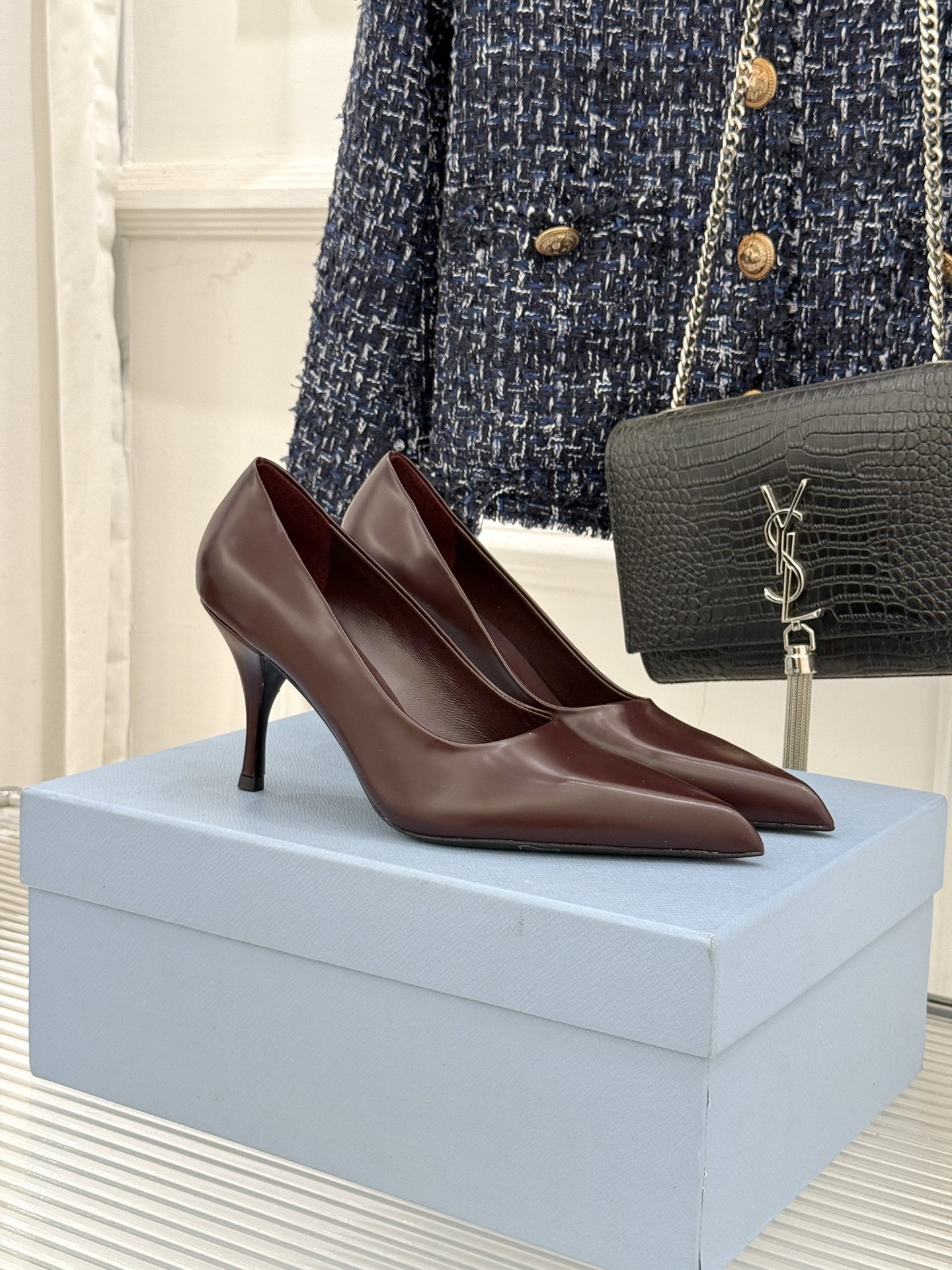 Prada 프라다 클래식 파리 패션위크 펌프스 힐 구두 신발