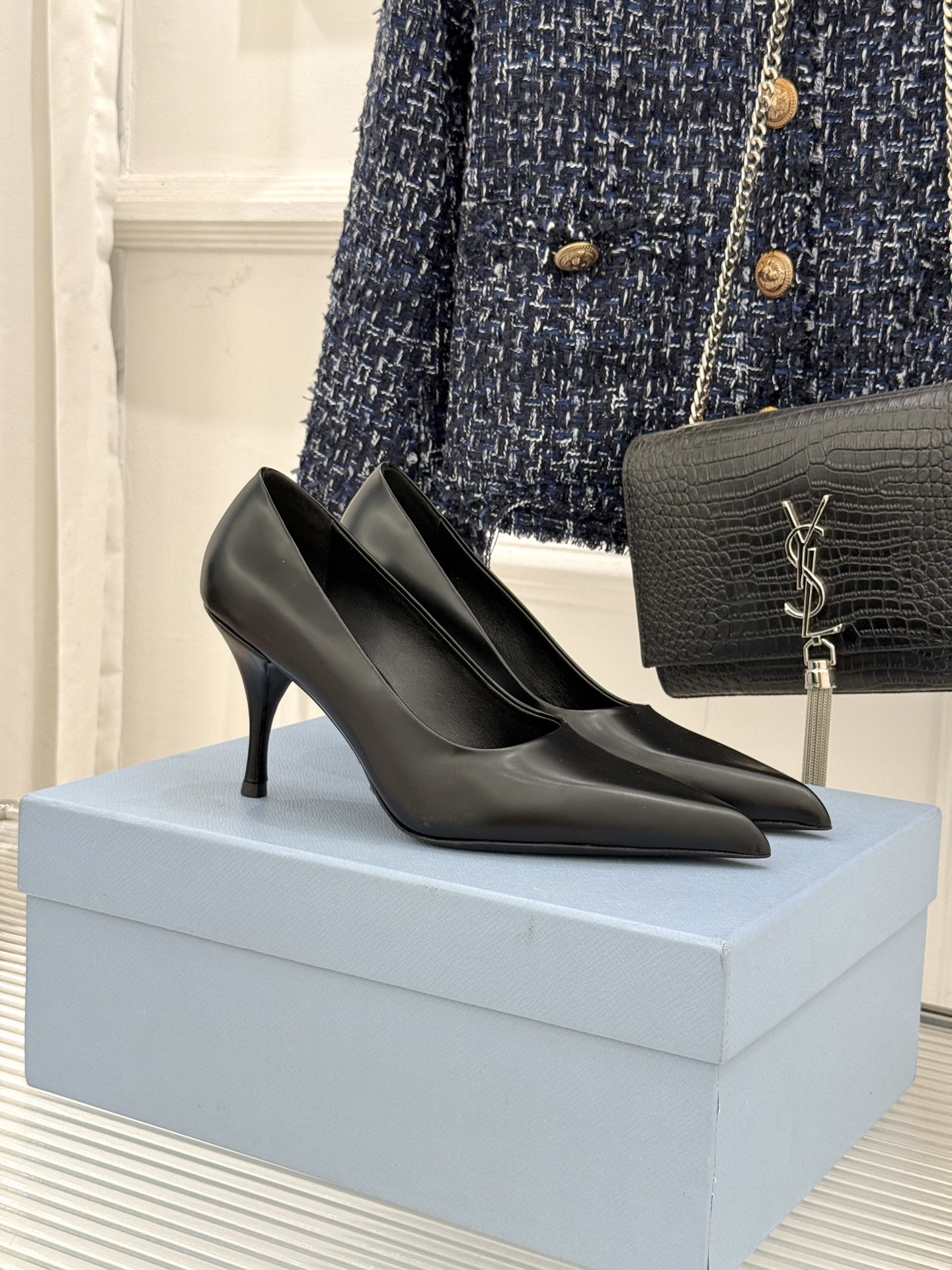 Prada 프라다 클래식 파리 패션위크 펌프스 힐 구두 신발