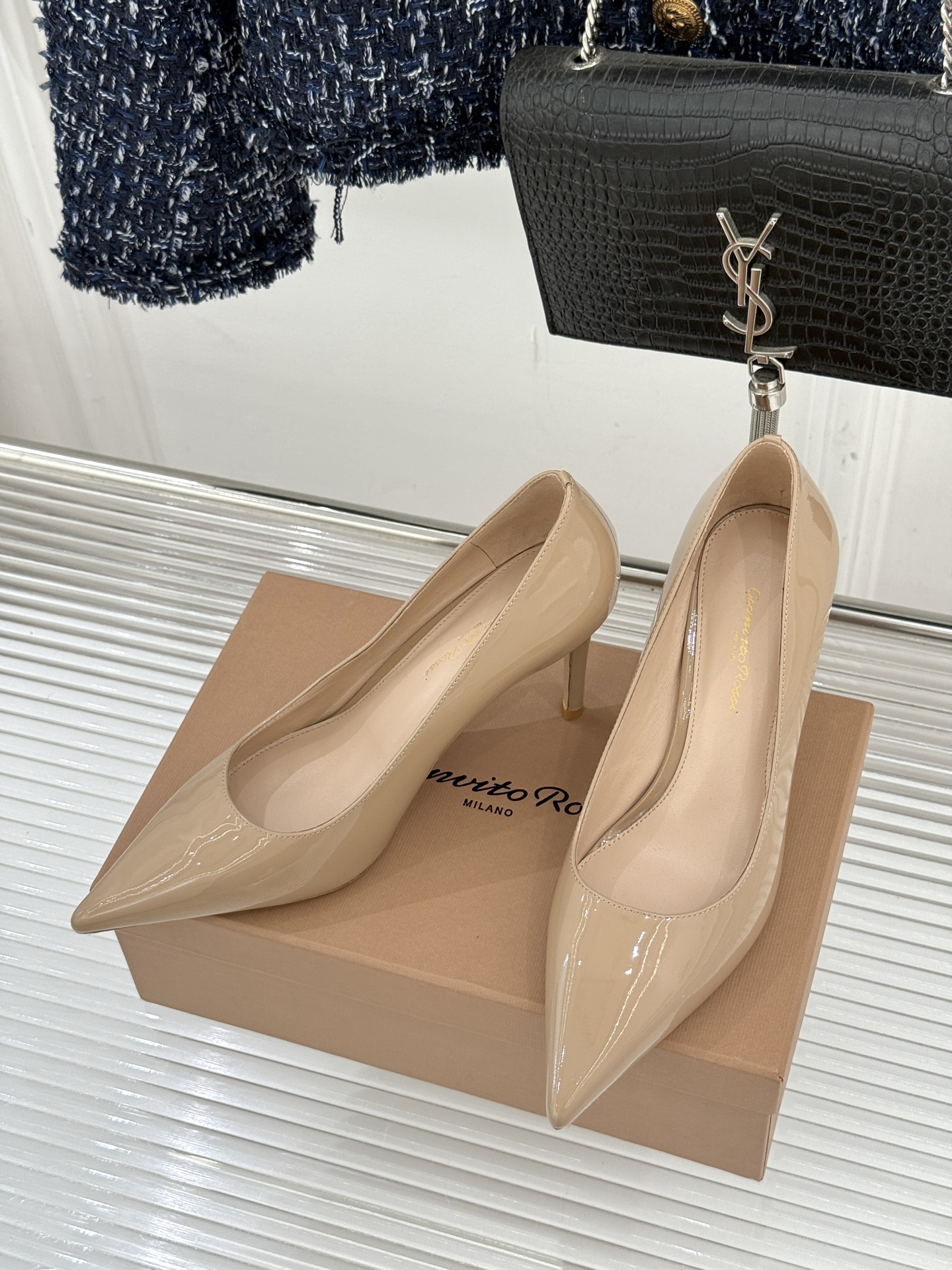 Gianvito Rossi 지안비토 로시 클래식 미니멀 펌프스 힐 구두 신발