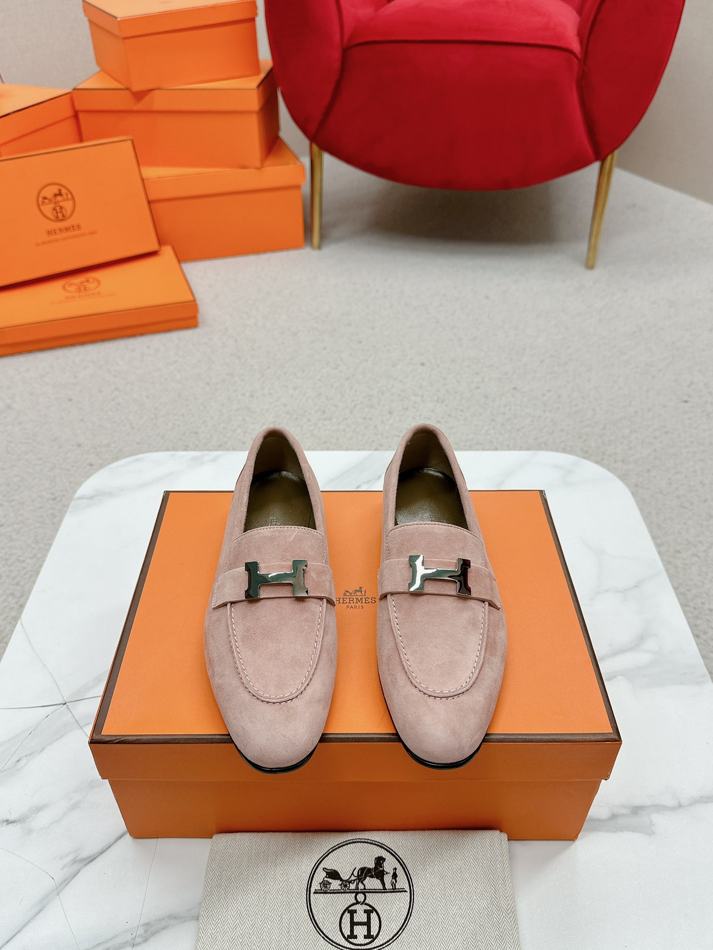 에르메스(HERMES) Destin 켈리 로퍼 신발