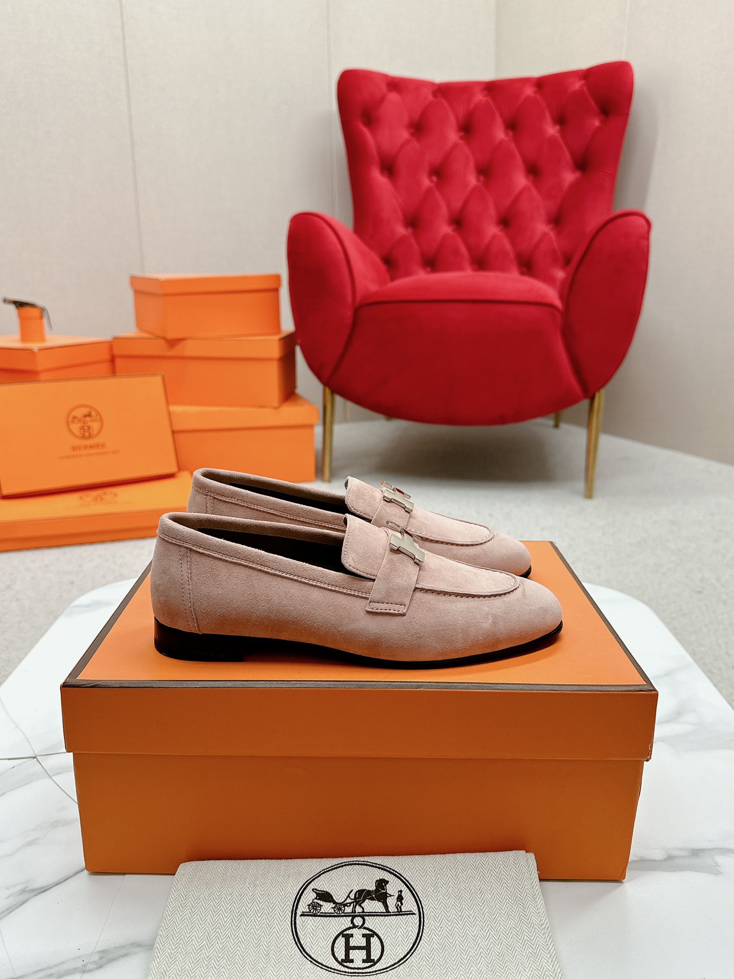 에르메스(HERMES) Destin 켈리 로퍼 신발