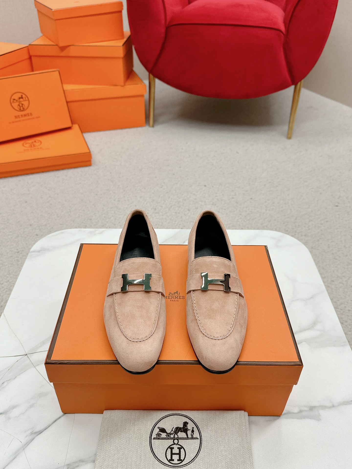 에르메스(HERMES) Destin 켈리 로퍼 신발