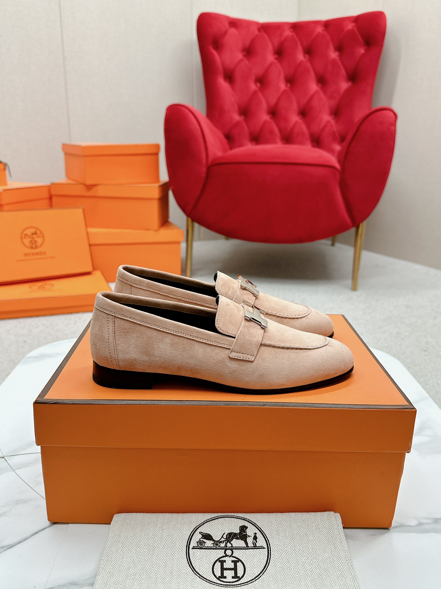 에르메스(HERMES) Destin 켈리 로퍼 신발