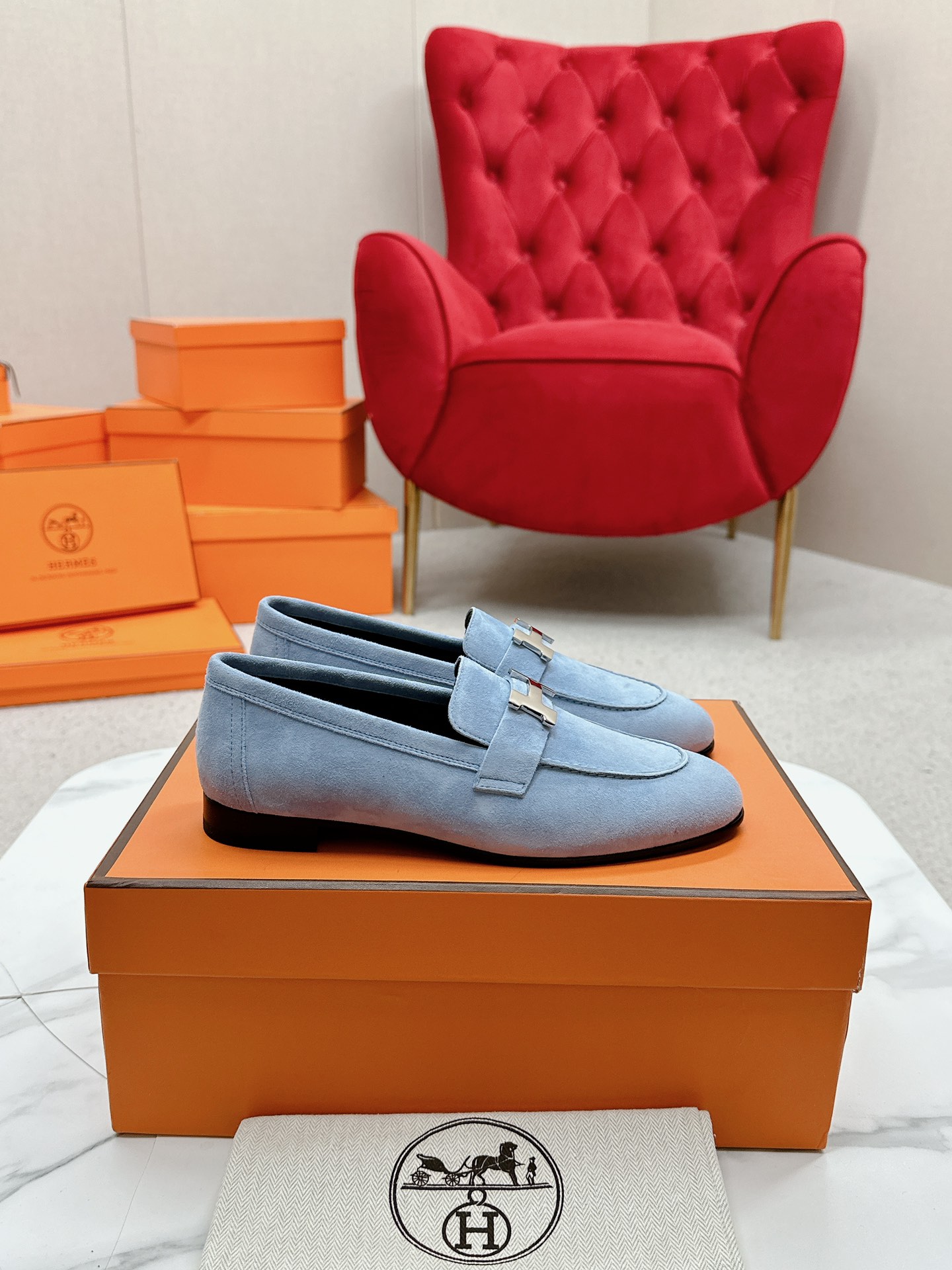 에르메스(HERMES) Destin 켈리 로퍼 신발