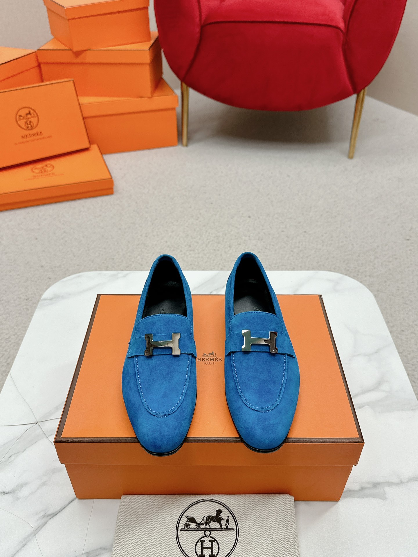 에르메스(HERMES) Destin 켈리 로퍼 신발