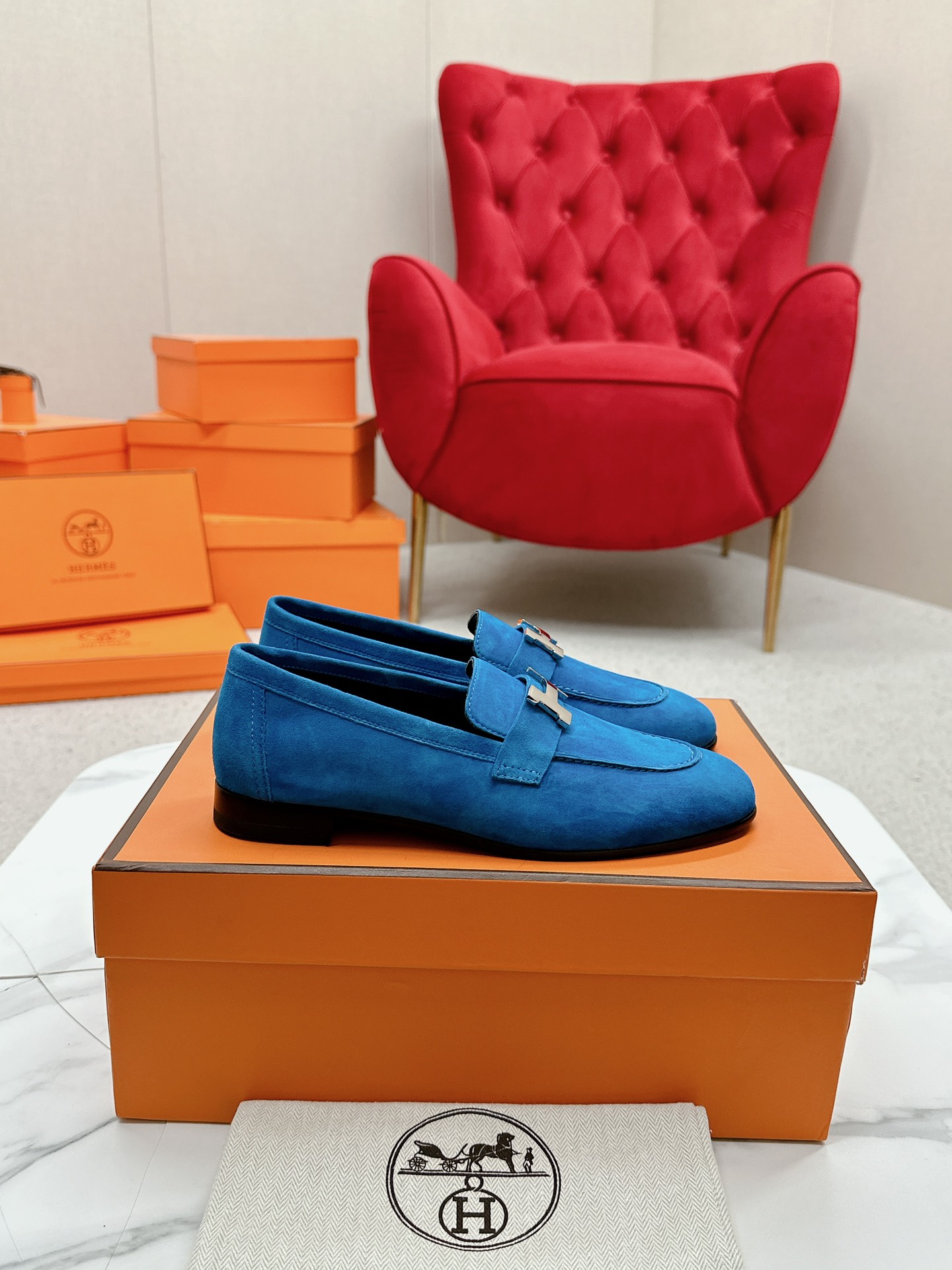 에르메스(HERMES) Destin 켈리 로퍼 신발