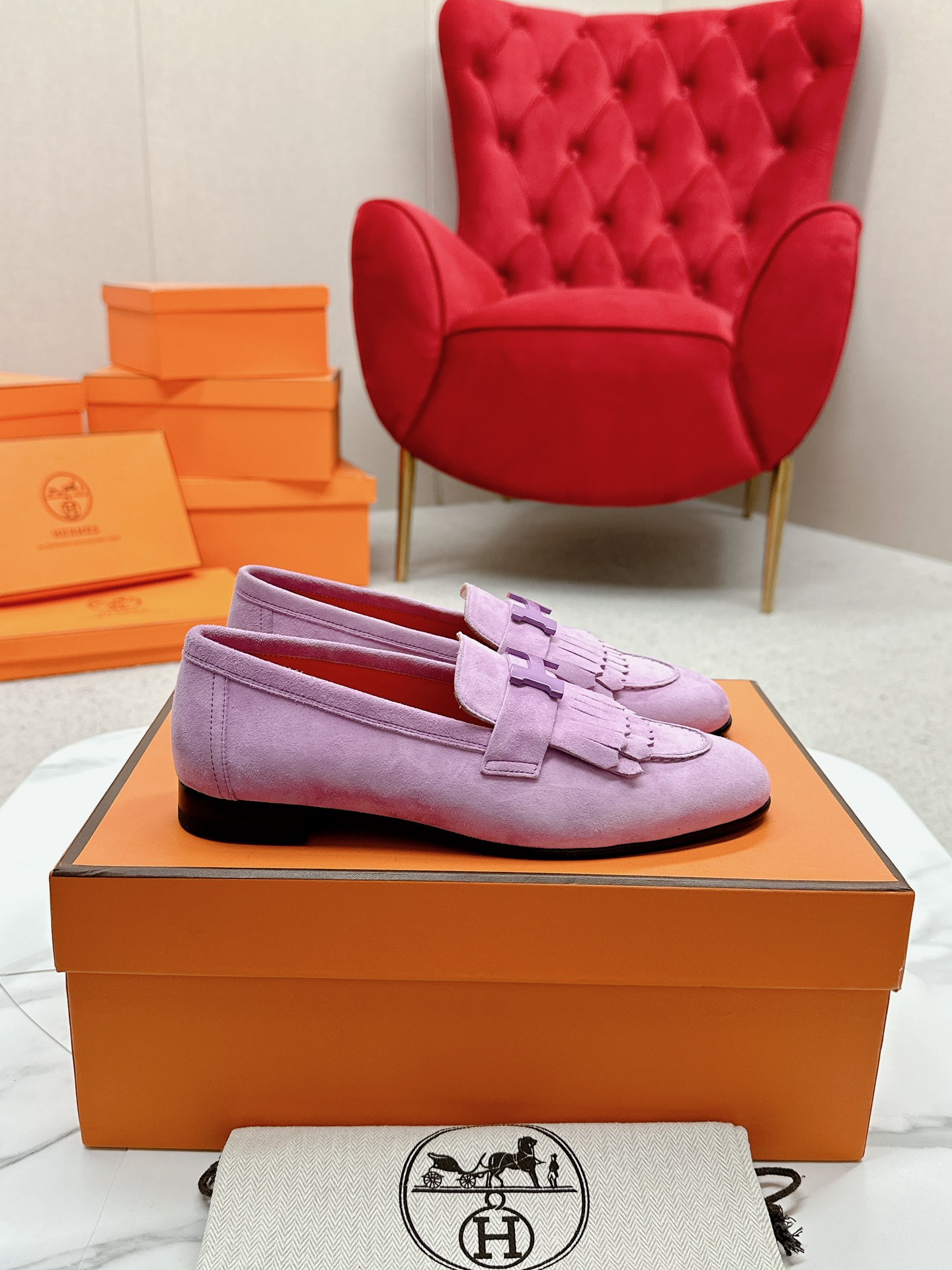 에르메스(HERMES) Destin 테슬 켈리 로퍼 신발