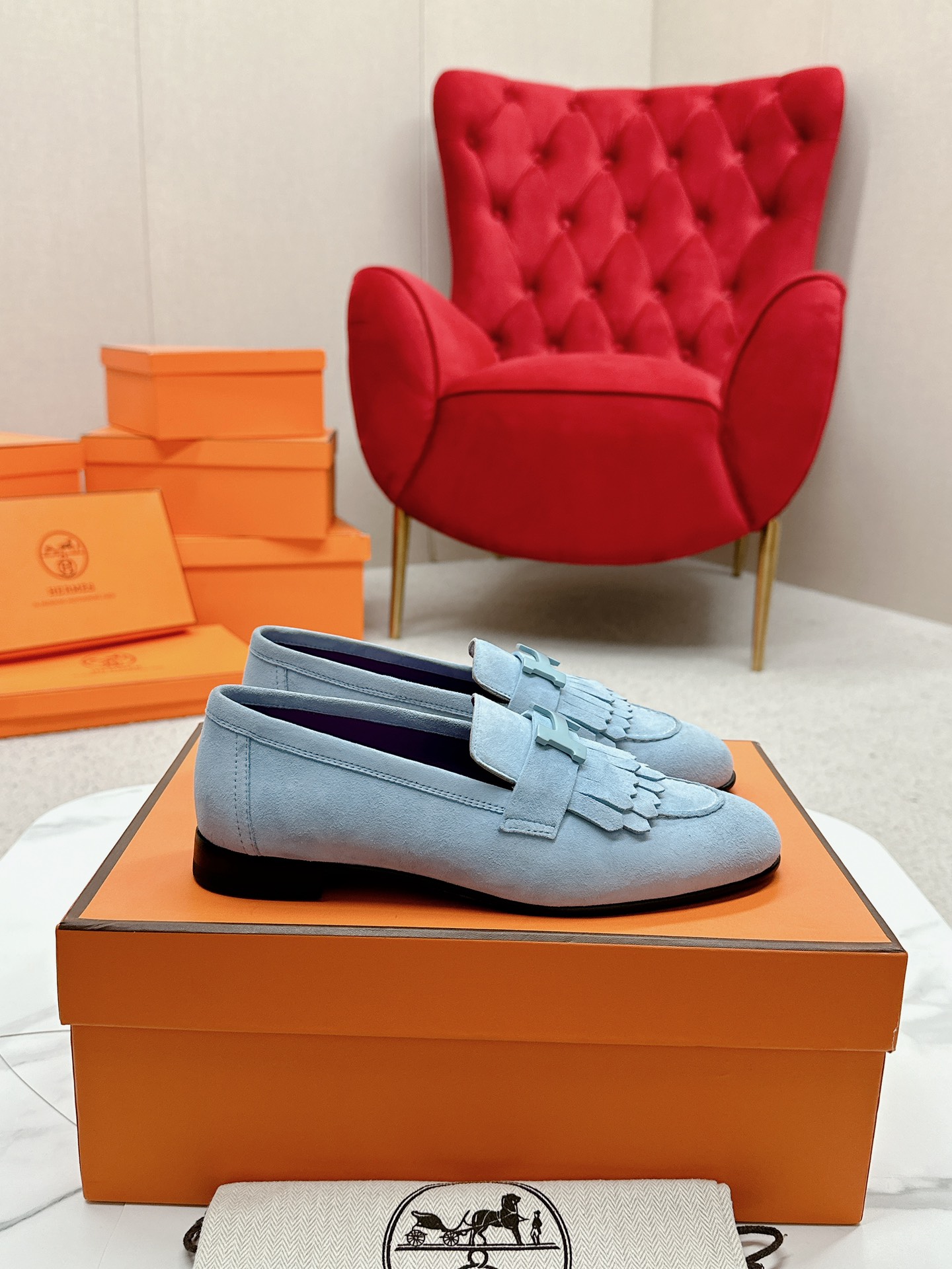 에르메스(HERMES) Destin 테슬 켈리 로퍼 신발