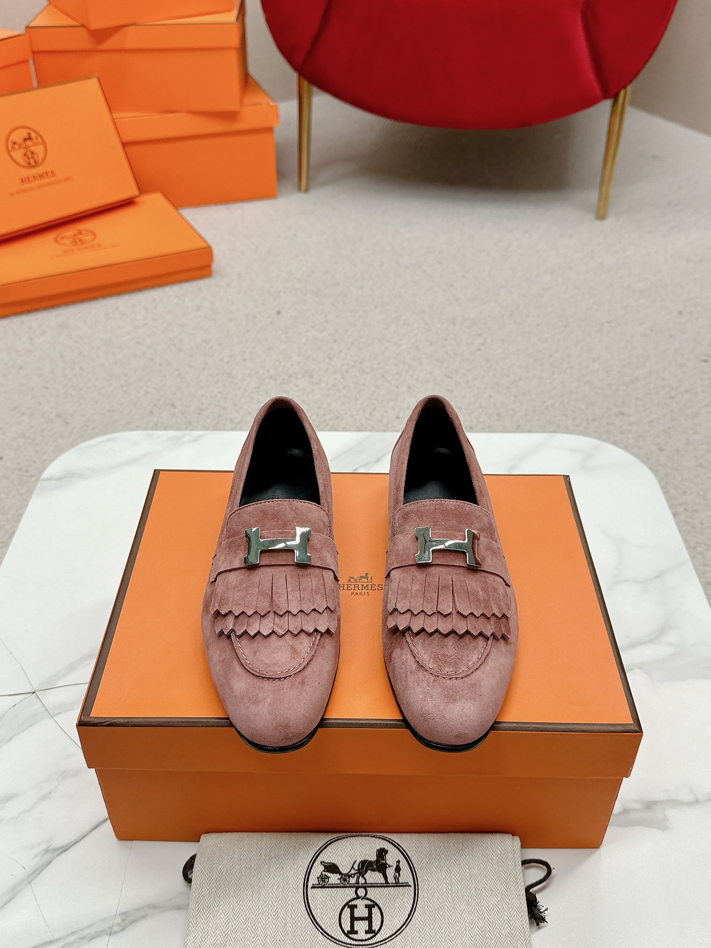 에르메스(HERMES) Destin 테슬 켈리 로퍼 신발