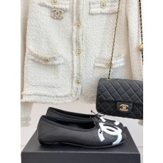 Chanel 샤넬 빈티지 퀼팅 리본 발레리나 플랫 슈즈 신발