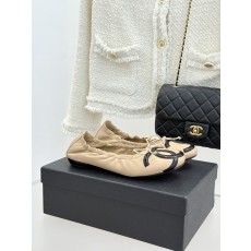 Chanel 샤넬 빈티지 퀼팅 리본 발레리나 로퍼 플랫 슈즈 신발