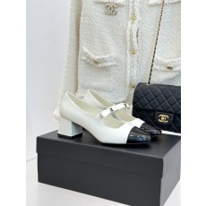 Chanel 샤넬 25P 신상 더블C 힐 굽 리본 메리제인 로퍼 구두 신발