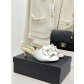 Chanel 샤넬 26C 더블 리본 스톤 로고 슬리퍼 샌들 신발