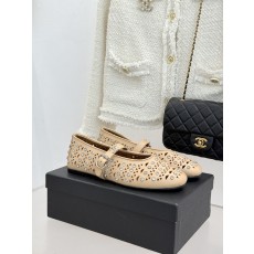 Chanel 샤넬 클래식 스톤 더블C 펀칭 메리제인 플랫 슈즈 로퍼 신발