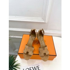 에르메스(HERMES) 스웨이드 웨지 샌들 신발