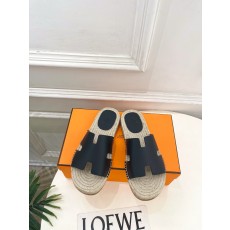 에르메스(HERMES) 커플 가죽 에스파드류 슬리퍼 신발