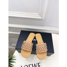 샤넬(CHANEL) 크리스탈 브레이드 플랫 슬리퍼 신발