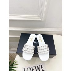 샤넬(CHANEL) 크리스탈 브레이드 플랫 슬리퍼 신발