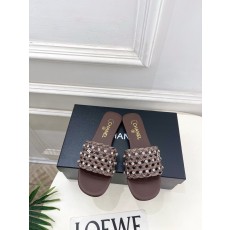 샤넬(CHANEL) 크리스탈 브레이드 플랫 슬리퍼 신발