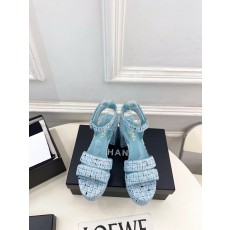 샤넬(CHANEL) 트위드 플랫폼 하이힐 샌들 신발