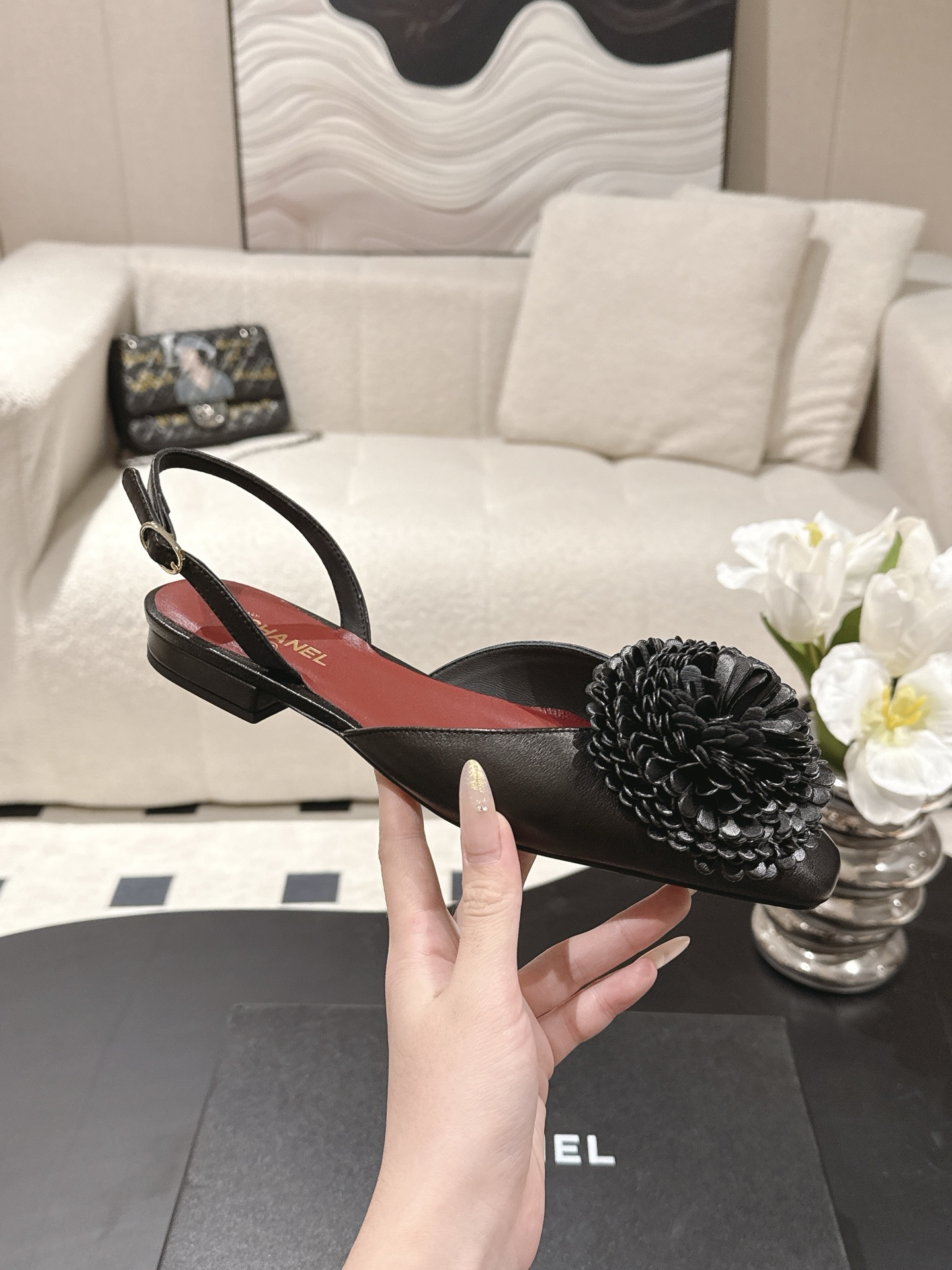 Chanel 26X 샤넬 크리스마스 한정 트윈 플라워 샌들 슬리퍼 신발