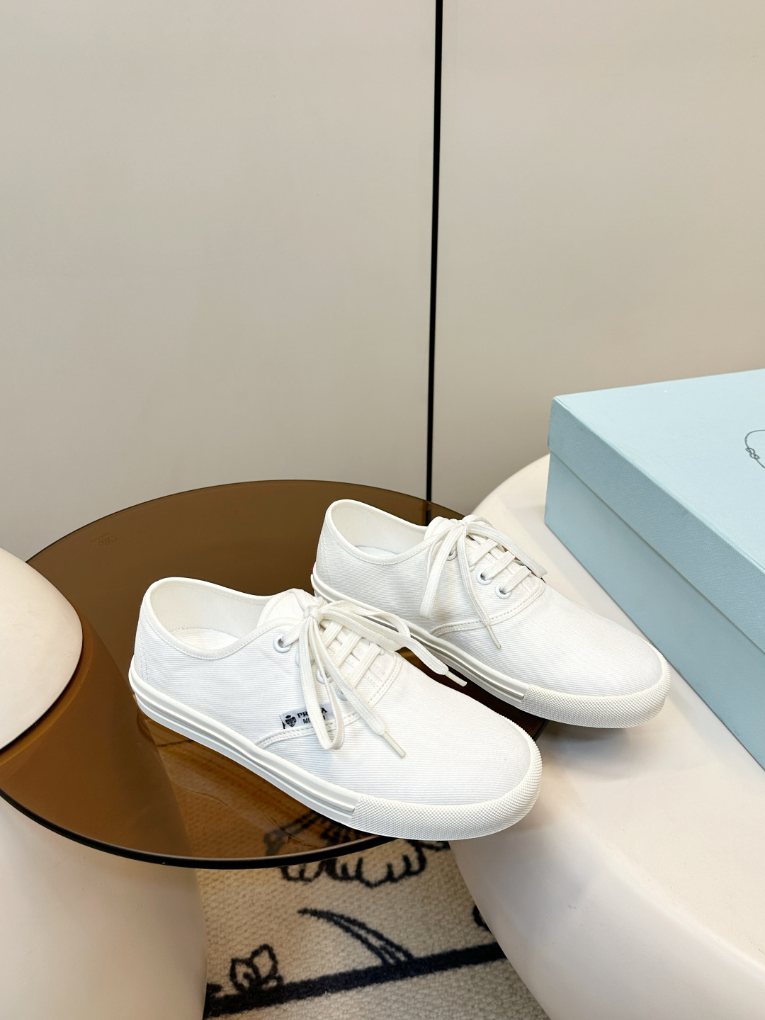 Prada 프라다 2026 S/S 신상 커플 캔버스화 스니커즈 신발