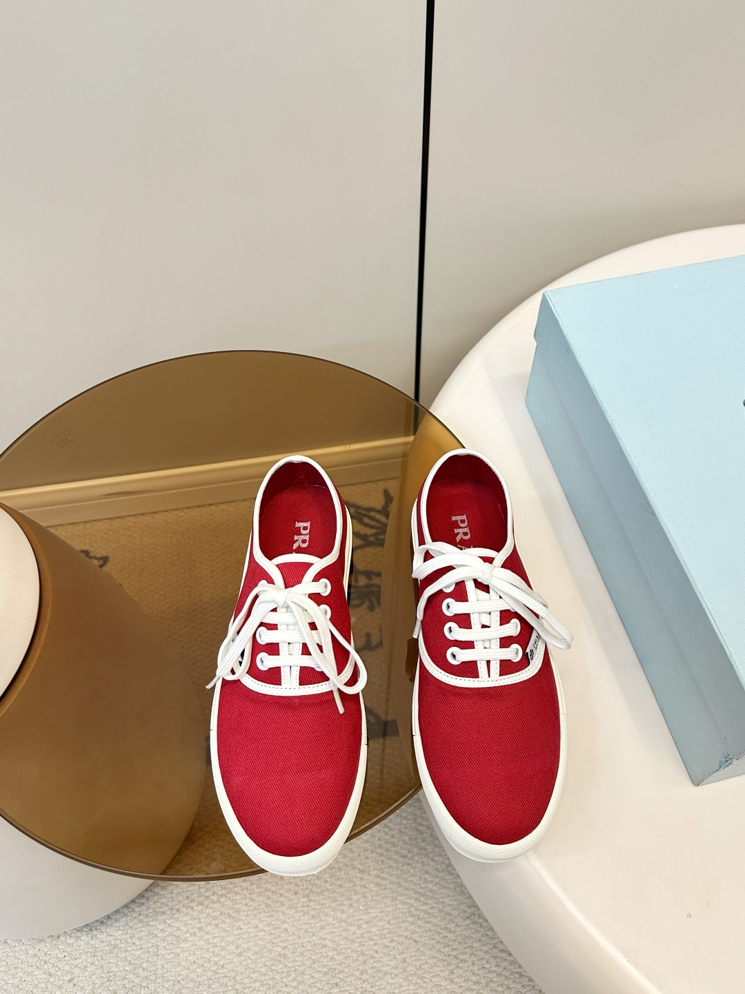 Prada 프라다 2026 S/S 신상 커플 캔버스화 스니커즈 신발