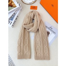 에르메스(HERMES) 핸드메이드 텍스처  캐시미어 커플 목도리 스카프