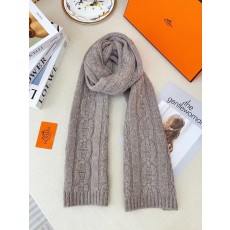 에르메스(HERMES) 핸드메이드 텍스처  캐시미어 커플 목도리 스카프