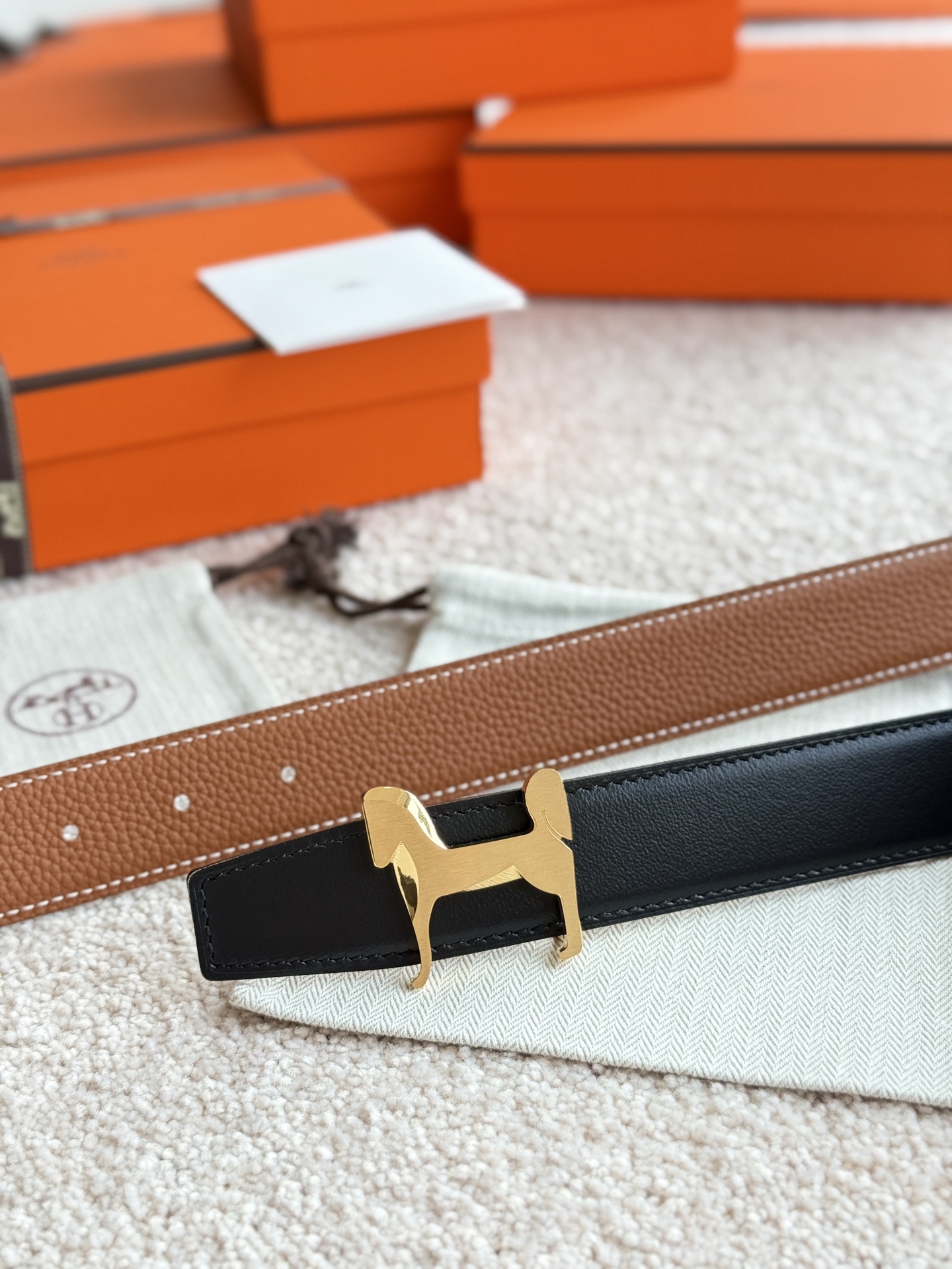 에르메스(HERMES) 스타일 파나쉬 토고 가죽 벨트 악세사리