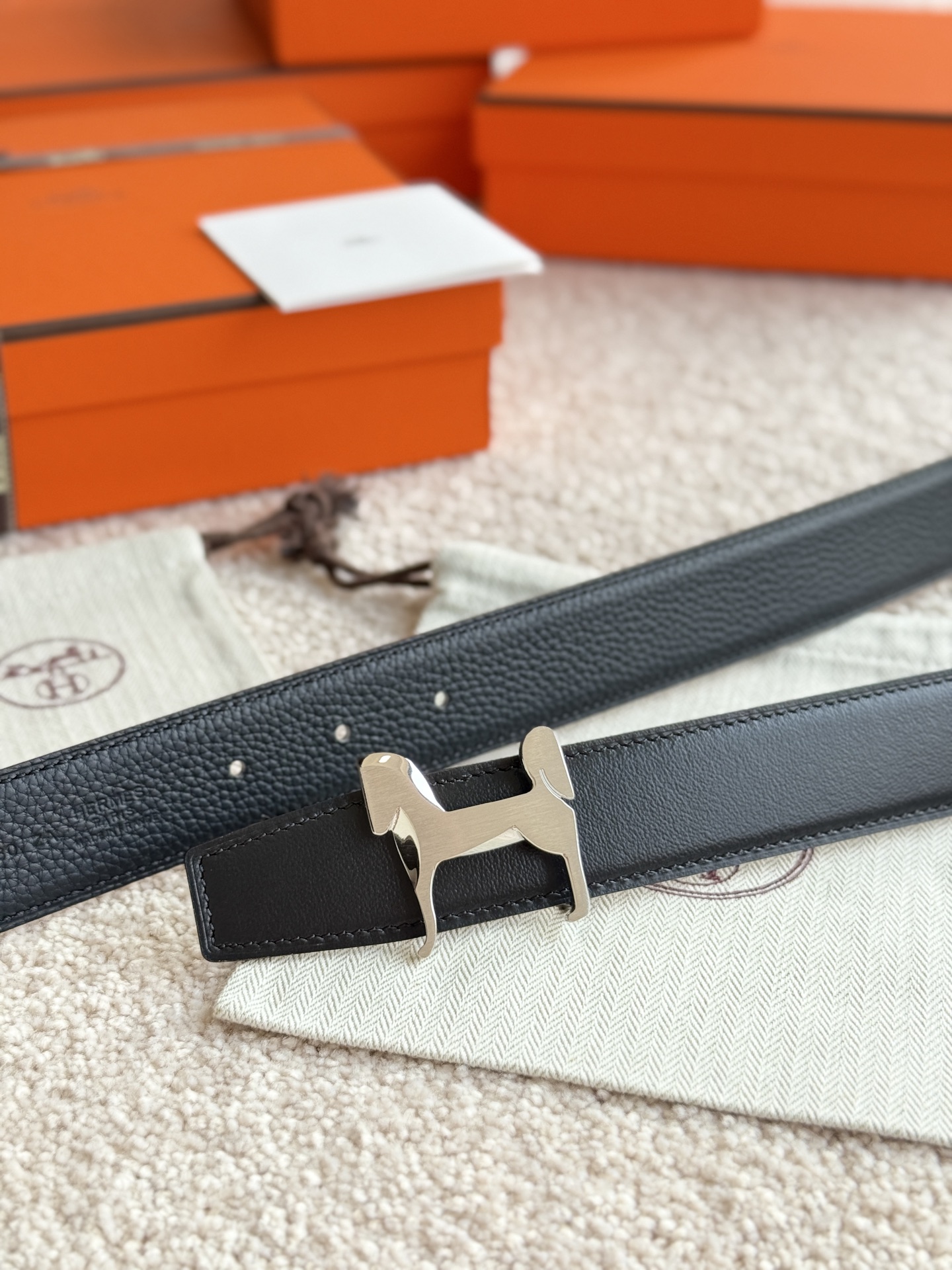 에르메스(HERMES) 스타일 파나쉬 토고 가죽 벨트 악세사리