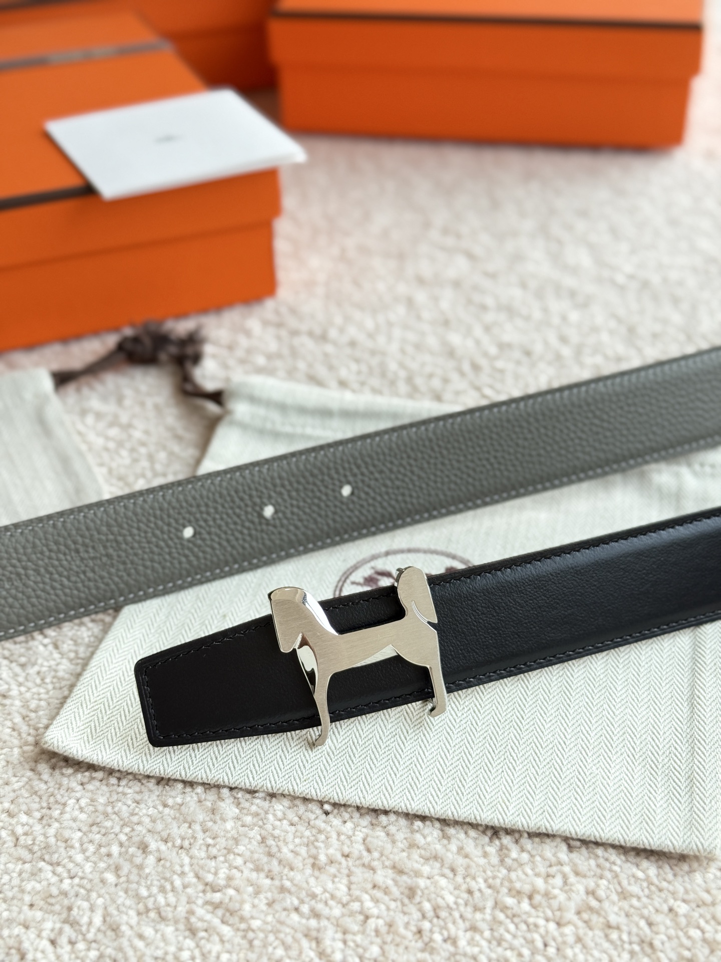 에르메스(HERMES) 스타일 파나쉬 토고 가죽 벨트 악세사리