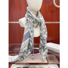 디올(DIOR) 양면 톤온톤 실크 캐시미어 목도리 스카프