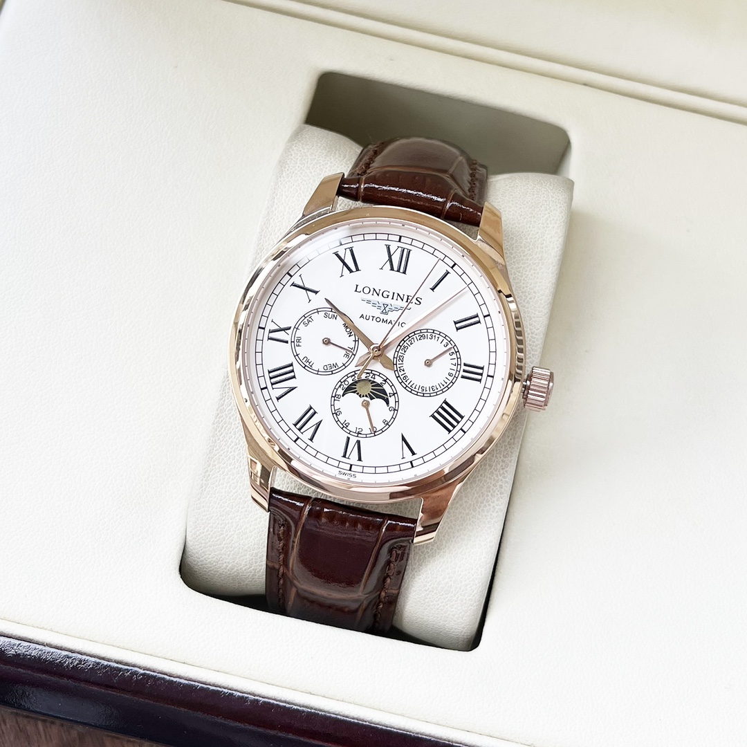 Longines 론진 Heritage 복구 시리즈 6침 문페이즈 시계