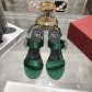 Roger vivier RV 로저 비비에 플라워 큐빅 힐 굽 샌들 구두 신발